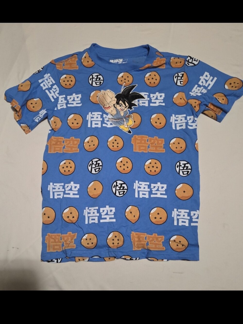 Dragon ball boys size 12 blue anime shirt #28